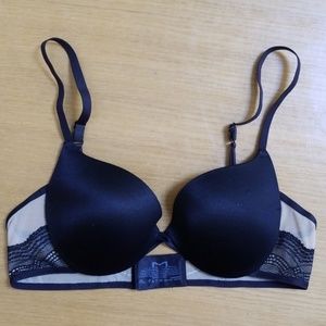 34b black/tan underwire push up Bra, Maidenform